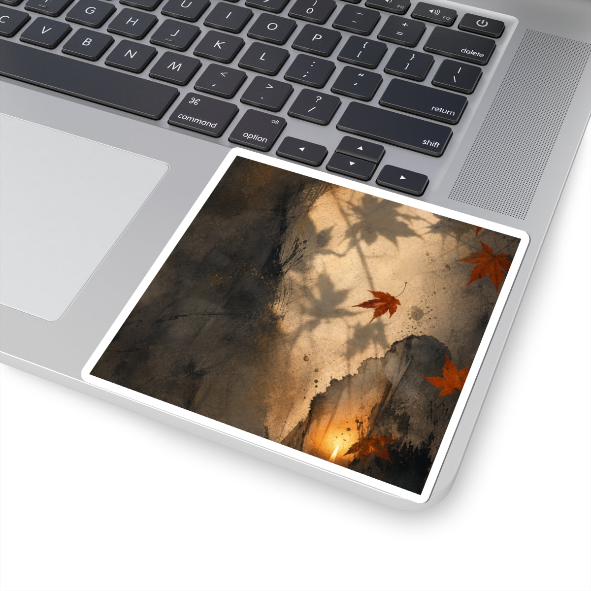 Japandi Shadow Play in Candlelight | Texture Sticker