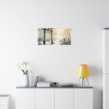 Peaceful Torii Gate Canvas Art - Karesansui Zen