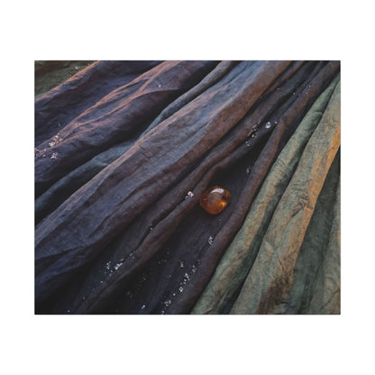 Silk Drape Shadow Zen Canvas Art | Moody Dark Japandi Art