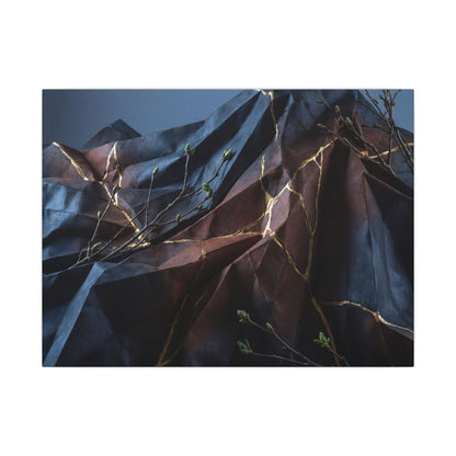 Paper Fold Broken Beauty Canvas Art | Philosophical Kintsugi Art Art Print