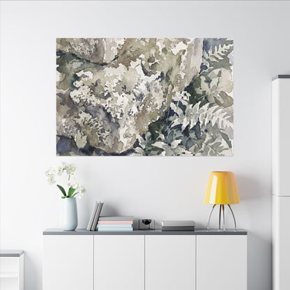 Stone Lantern Watercolor Canvas Art | Elegant Japandi Art