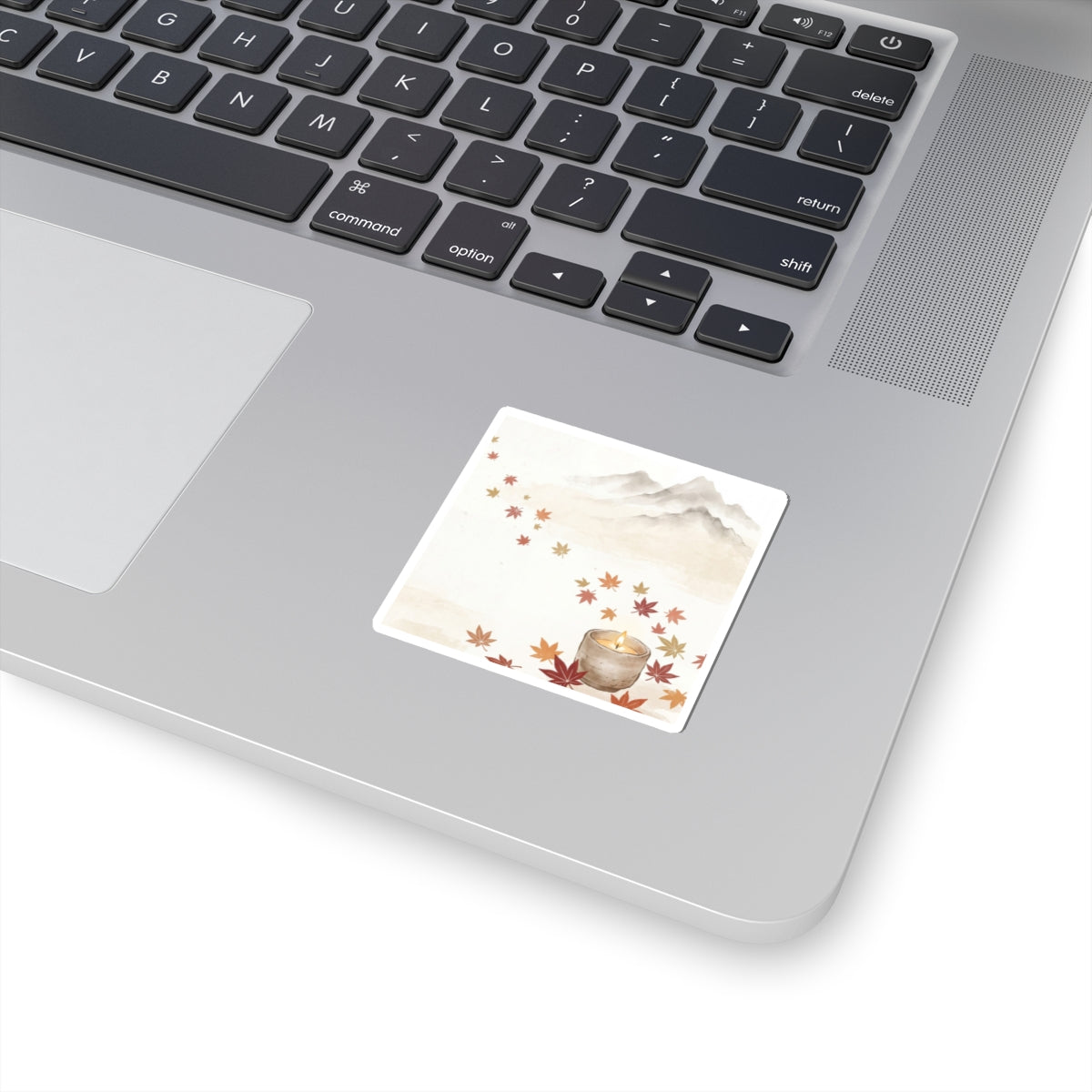Elegant Mountain Mist Sticker - Japanese Pattern Japandi