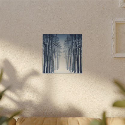 Bamboo Grove Canvas Art | Winter Zen Ukiyo E Inspired Art