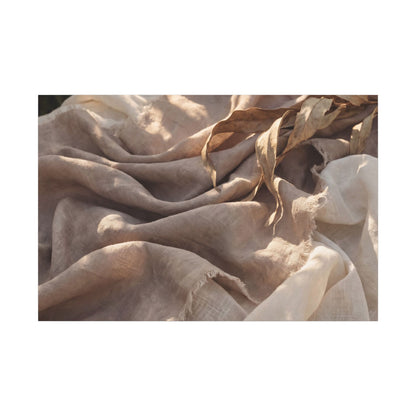 Silk Drape Summer Canvas Art | Japandi Neutral Design