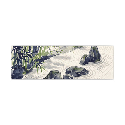 Dappled Rock Garden Canvas Art - Zen Mono No Aware