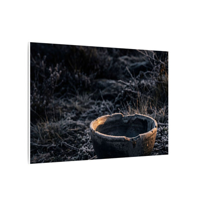 Kanso Ceramic Bowl Canvas Art - Dark Japandi Dark Texture