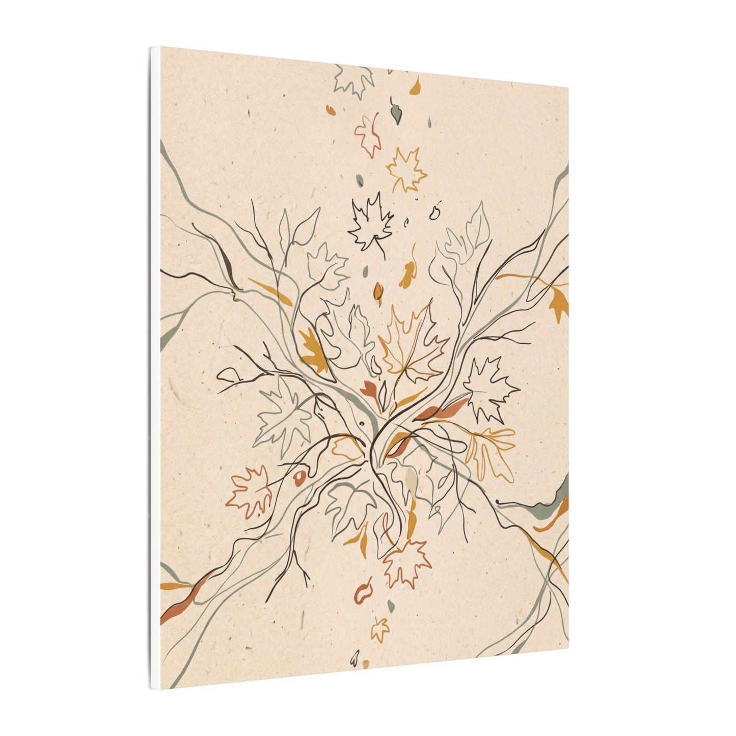 Warm Shadow Play Canvas Art - Minimal Line Japandi