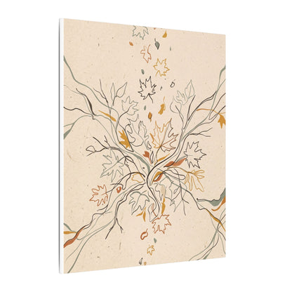 Warm Shadow Play Canvas Art - Minimal Line Japandi