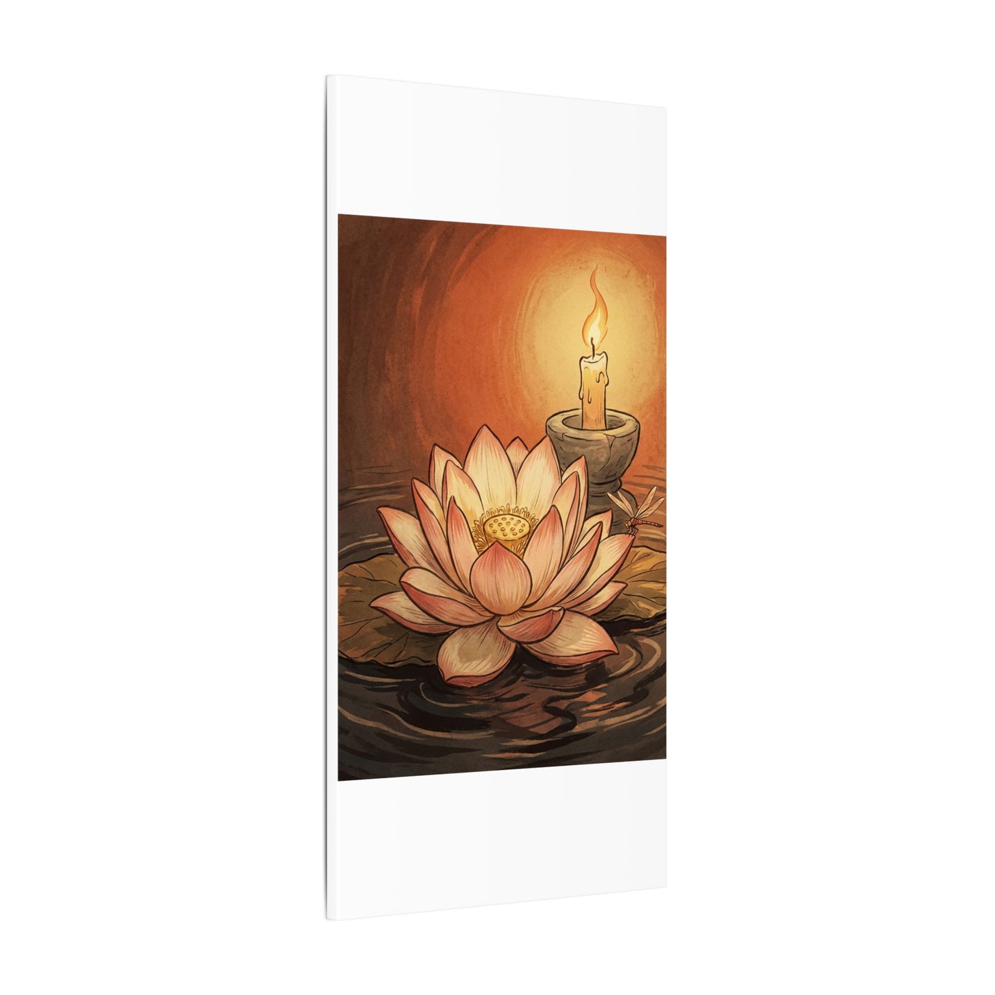 Lotus Flower Summer Canvas Art | Zen Contemplative Design