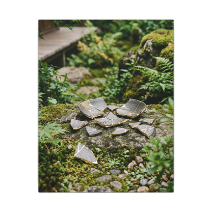 Summer Broken Pottery Gold Repair Canvas Art | Resilient Decor