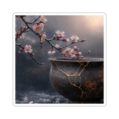Dawn Cherry Blossom Sticker - Kintsugi Kanso