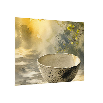 Cozy Ceramic Bowl Canvas Art - Watercolor Japandi