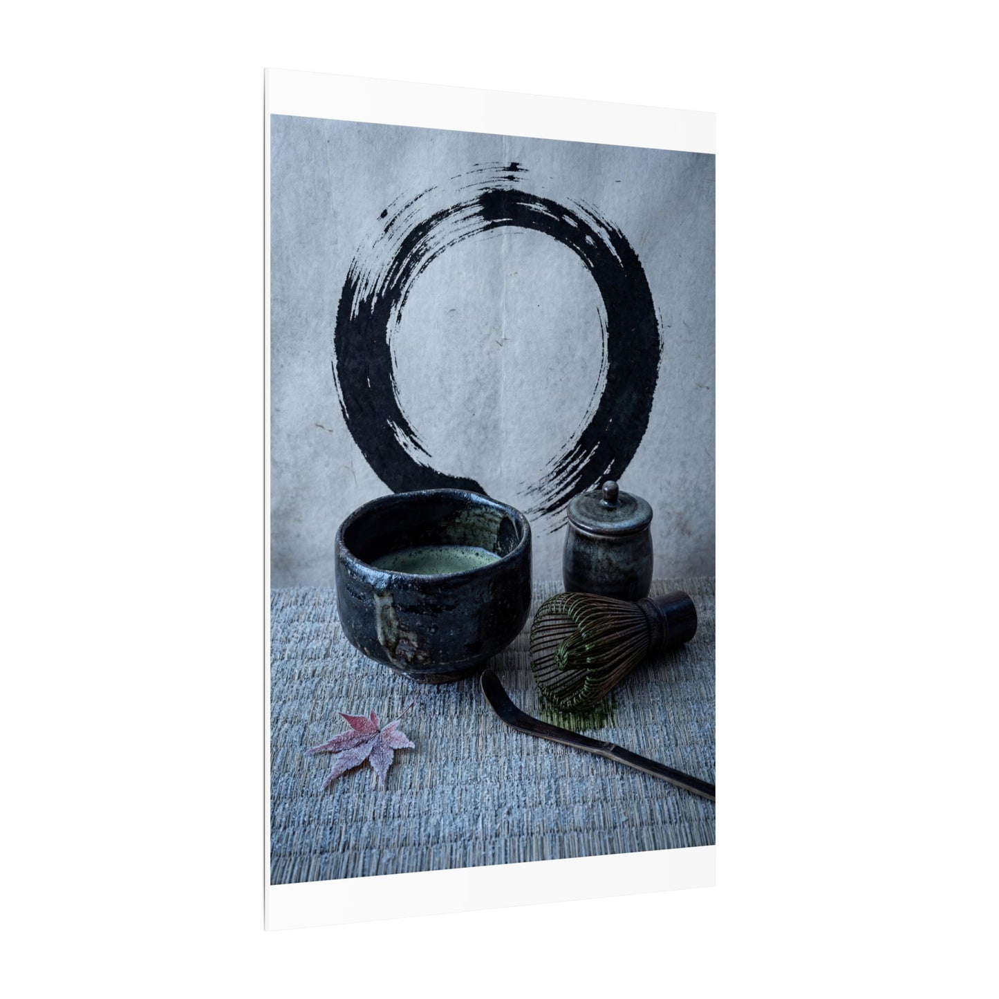 Tea Ceremony Canvas Art | Winter Zen Enso Art