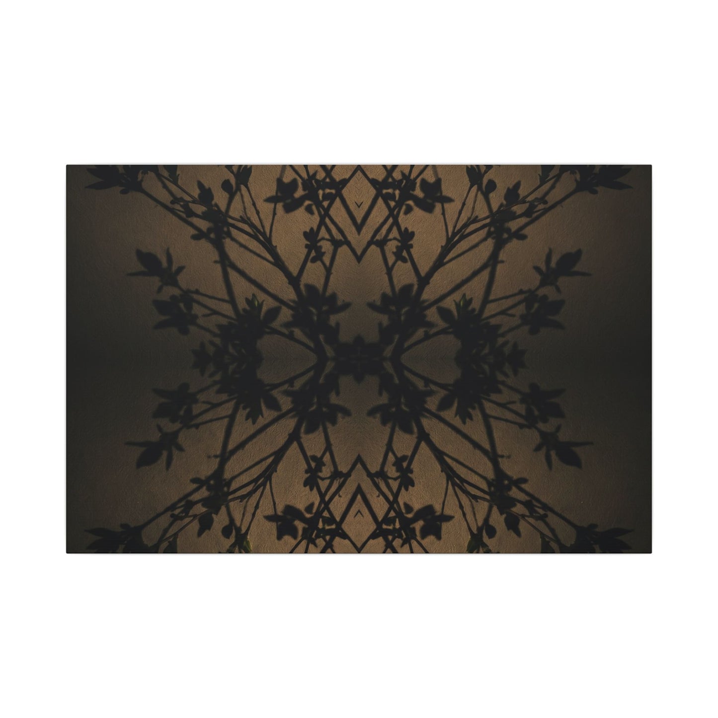 Golden Hour Shadow Play Canvas Art - Dark Japandi Seijaku