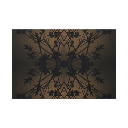 Golden Hour Shadow Play Canvas Art - Dark Japandi Seijaku