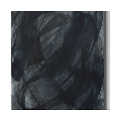 Deep Tones Dark Japandi Charcoal Canvas Art
