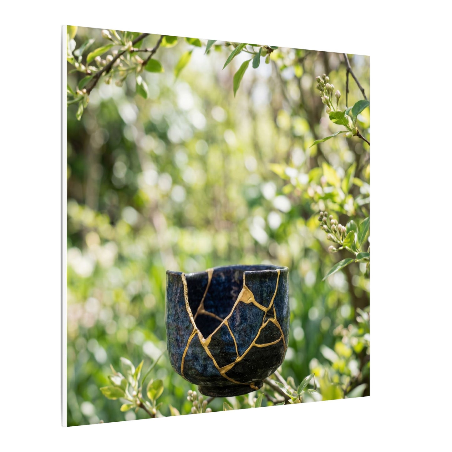 Kintsugi Broken Pottery in Dappled | Broken Beauty Canvas Art