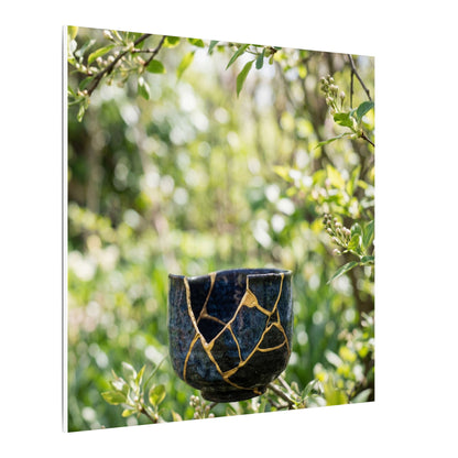 Kintsugi Broken Pottery in Dappled | Broken Beauty Canvas Art