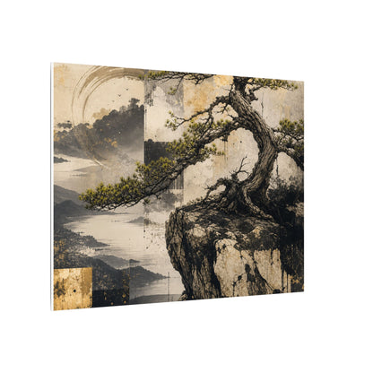 Golden Hour Pine Tree Canvas Art - Japandi Datsuzoku
