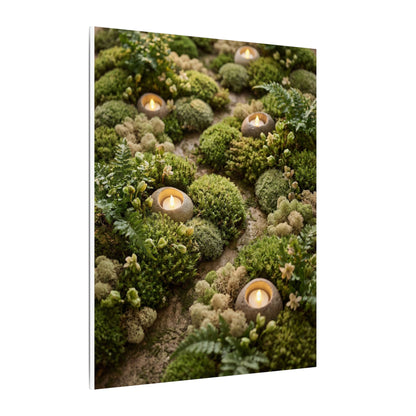 Moss Close Up Japanese Pattern Canvas Art | Neutral Japandi Art