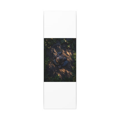 Ma River Stones Canvas Art - Dark Japandi Dark Texture