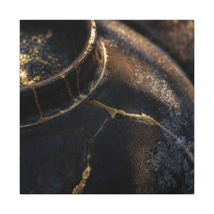 Kintsugi Rust Patina in Golden Hour | Broken Beauty Canvas Art