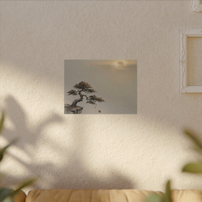 Pine Tree Canvas Art | Autumn Zen Karesansui Art
