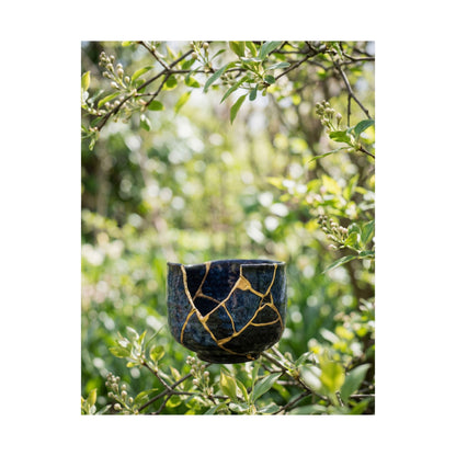 Kintsugi Broken Pottery in Dappled | Broken Beauty Wall Art Print