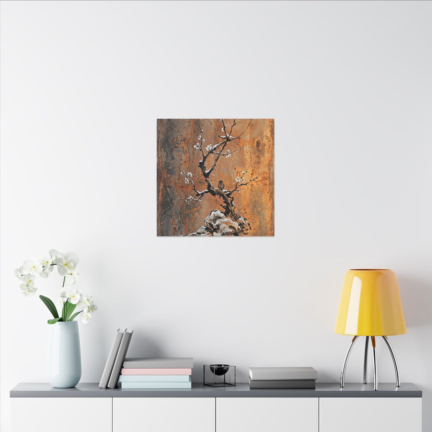 Datsuzoku Rust Patina Canvas Art - Zen Sumi E