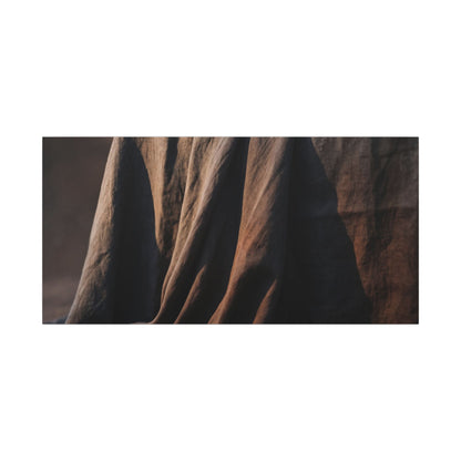 Silk Drape Canvas Art | Winter Dark Japandi Shadow Zen Art
