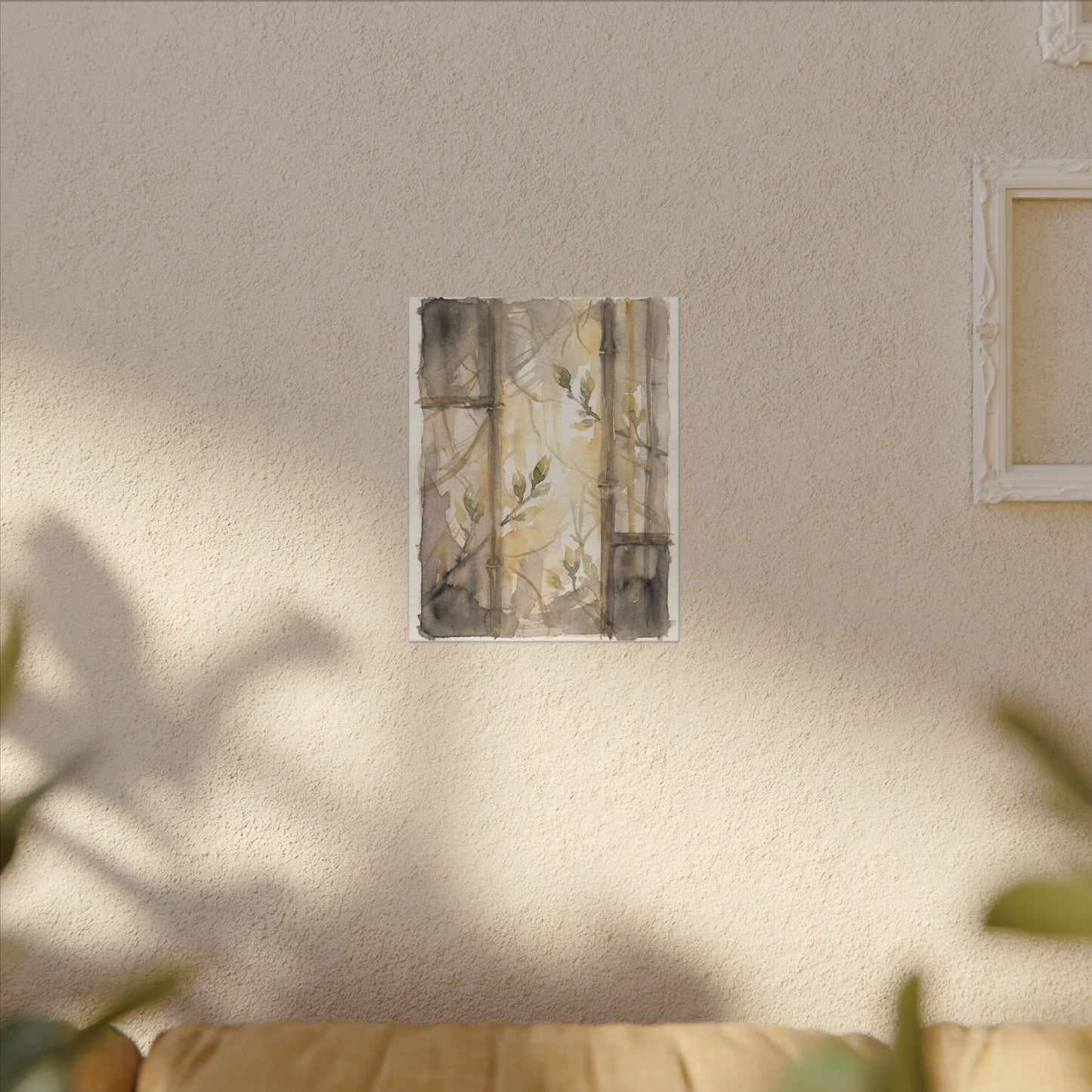 Shoji Screen Spring Canvas Art | Japandi Cozy Design