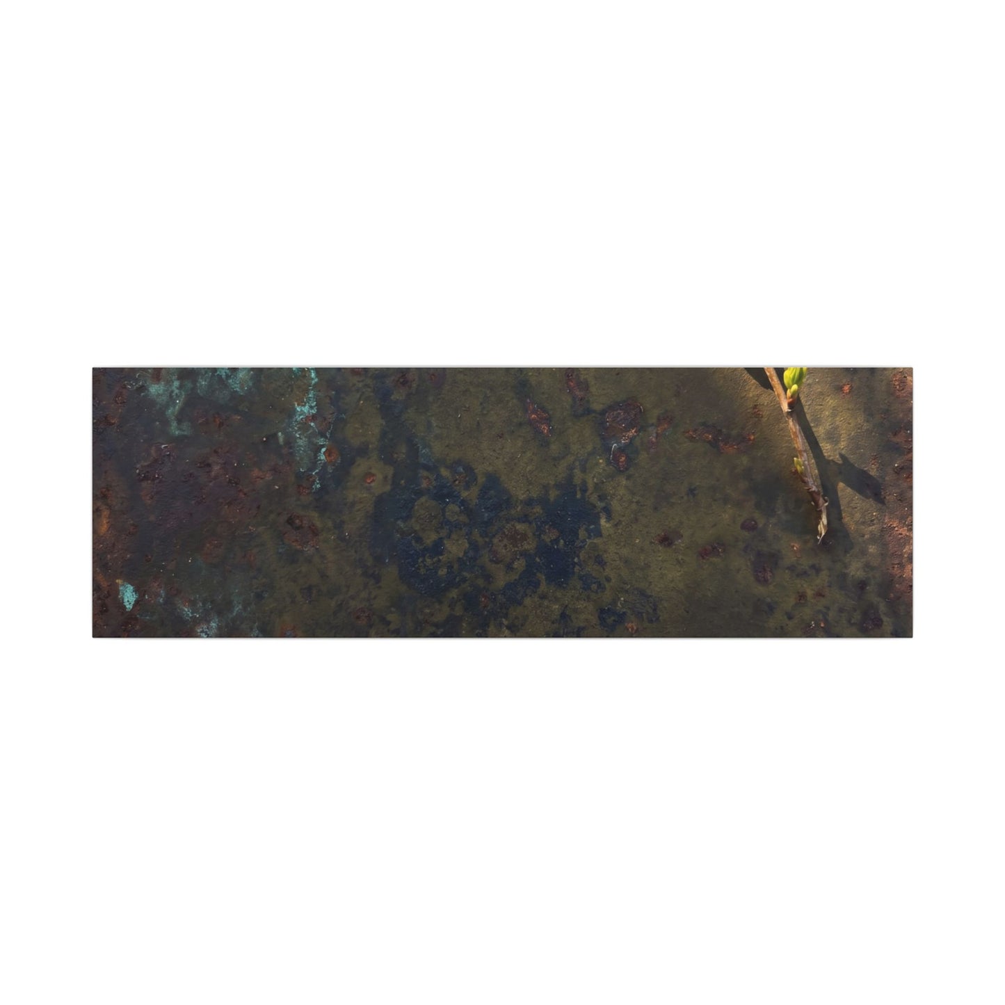 Golden Hour Rust Patina Canvas Art - Dark Japandi Ma