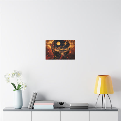 Beautiful Shoji Screen Canvas Art - Gold Vein Kintsugi