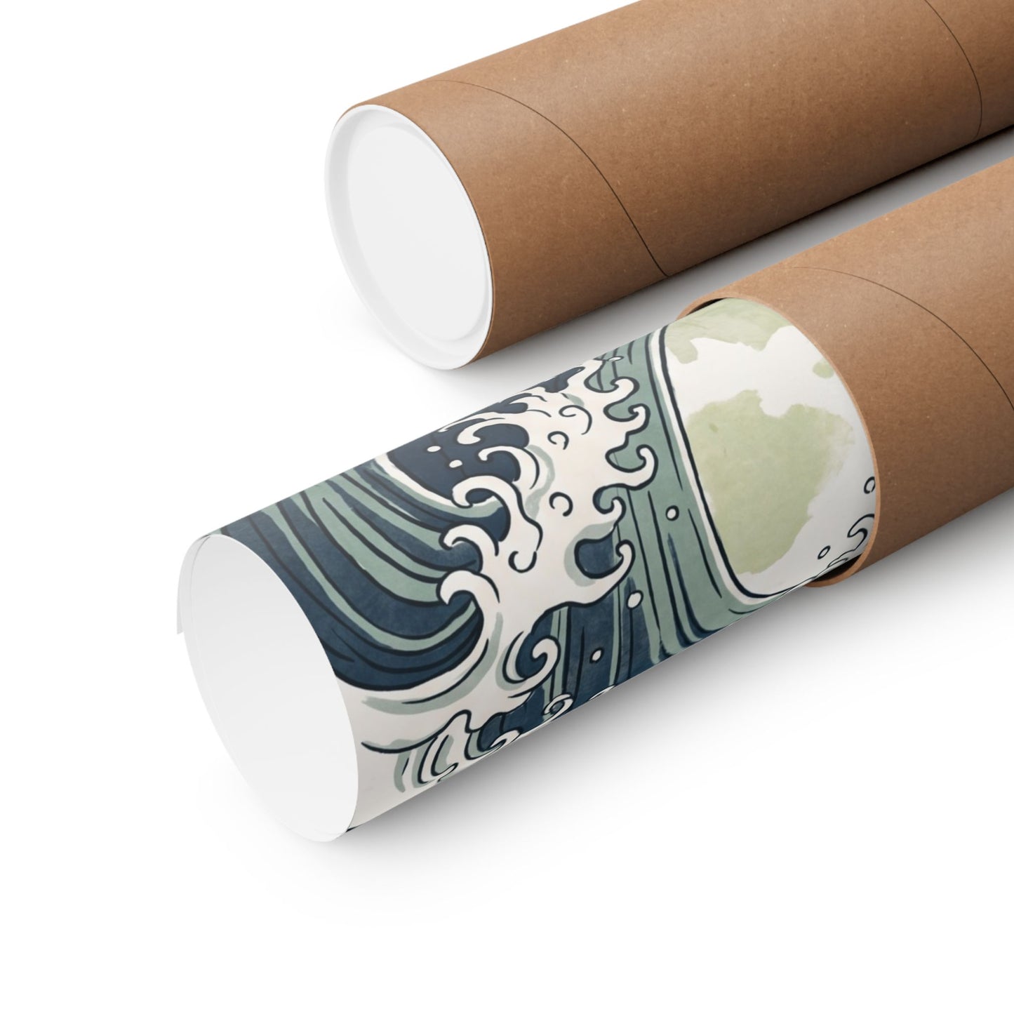 Ma Ocean Wave Wall Art Print - Zen Ukiyo E Inspired