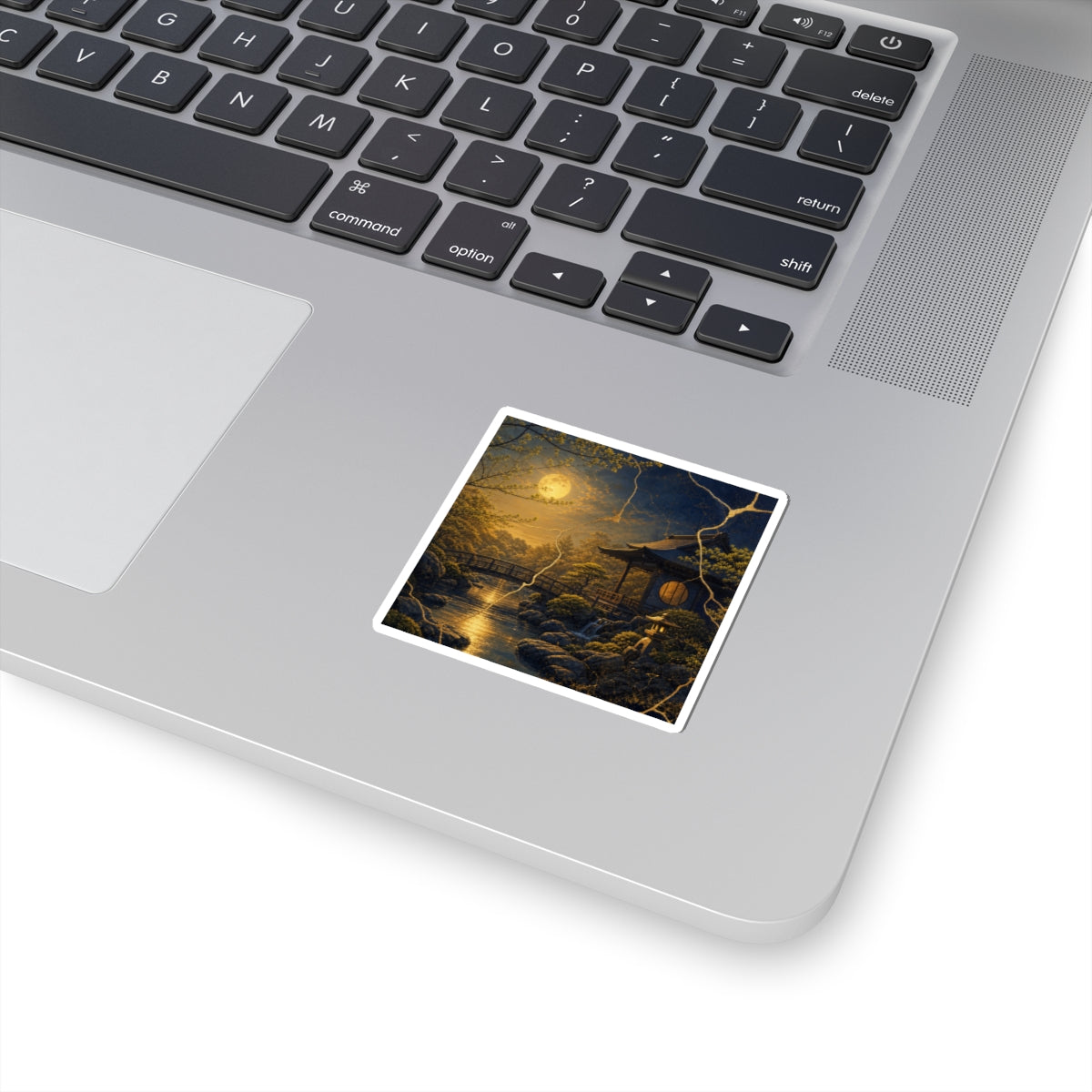 Moonlit Garden Sticker | Spring Kintsugi Gold Vein Art