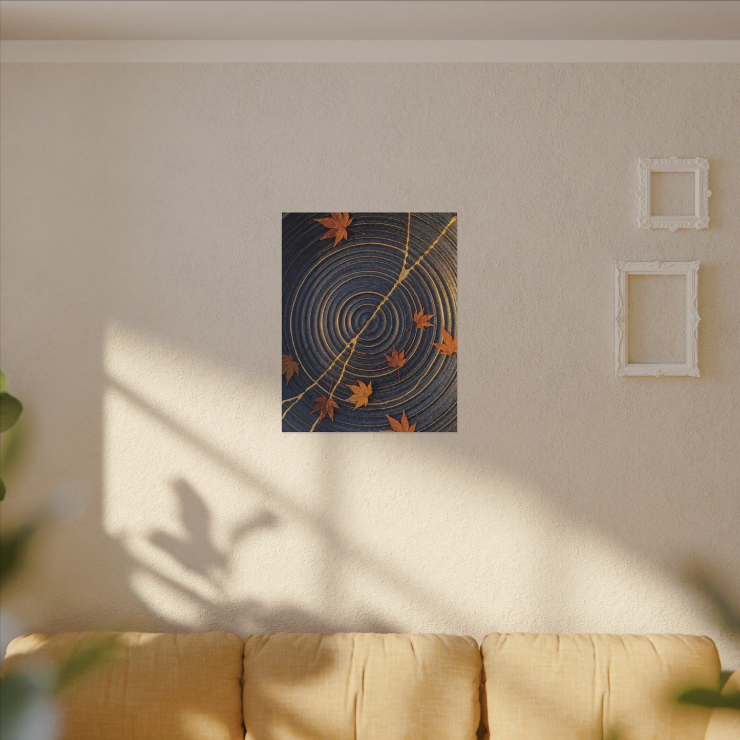 Water Ripple Gold Repair Canvas Art | Healing Kintsugi Art