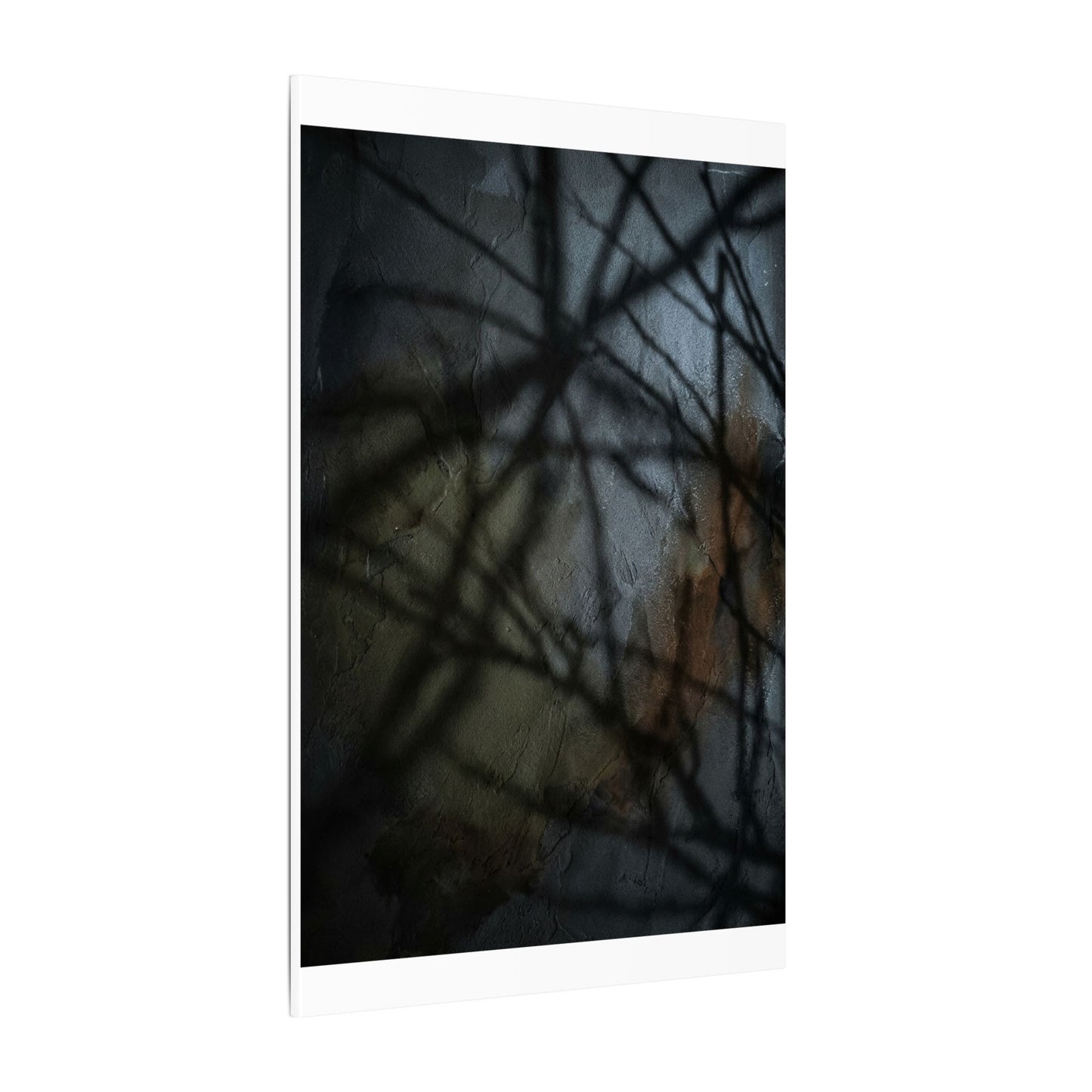 Shadow Play Dark Texture Canvas Art | Sophisticated Dark Japandi Art