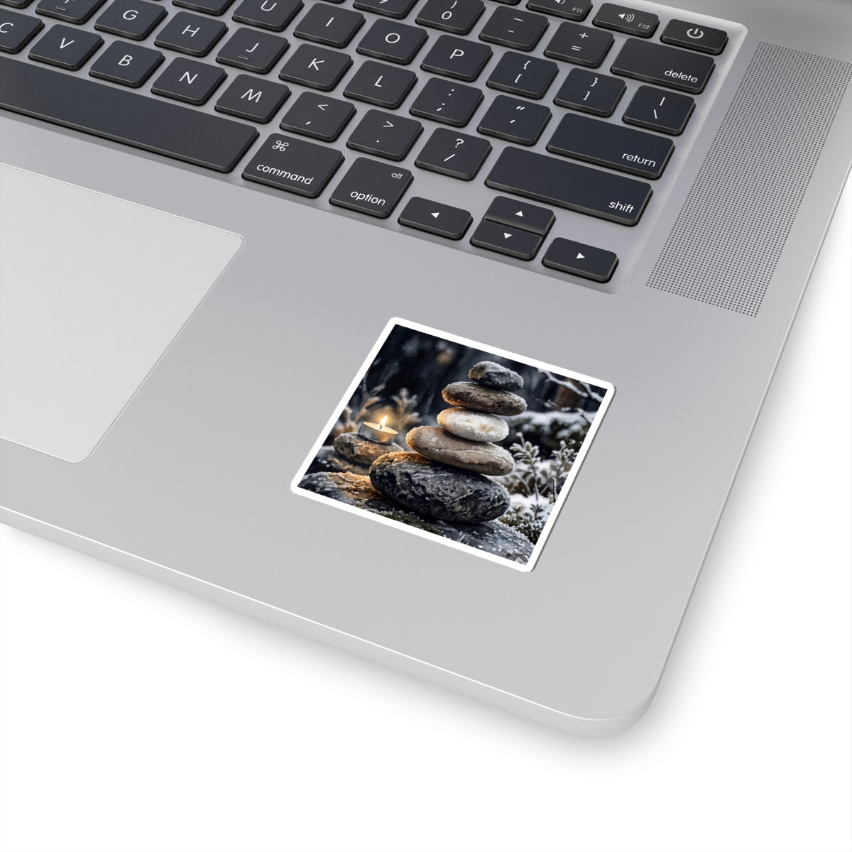 Winter River Stones Watercolor Sticker | Neutral Decor