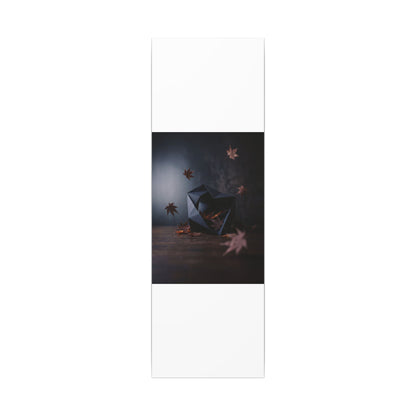 Dark Japandi Paper Fold in Dawn | Shadow Zen Canvas Art