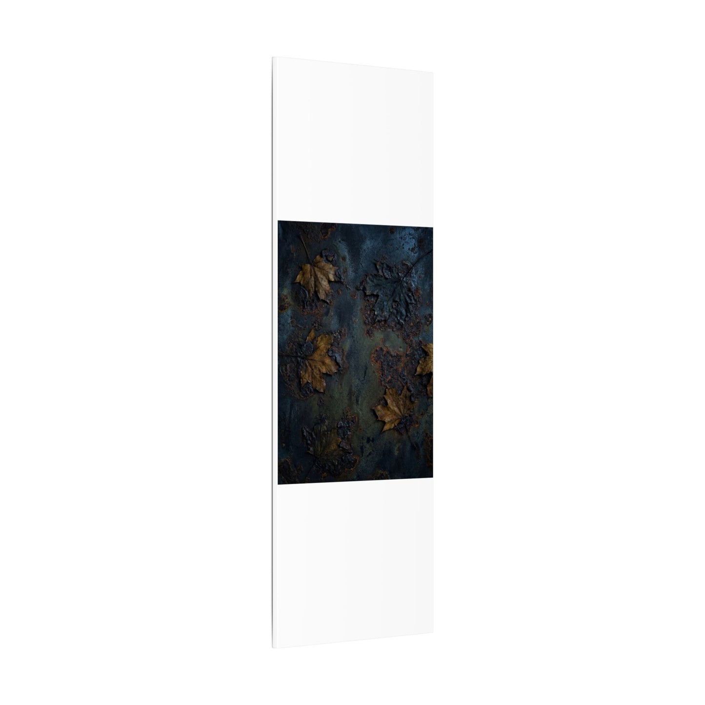 Shibui Rust Patina Canvas Art - Dark Japandi Charcoal Ink