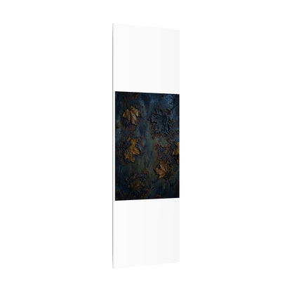 Shibui Rust Patina Canvas Art - Dark Japandi Charcoal Ink