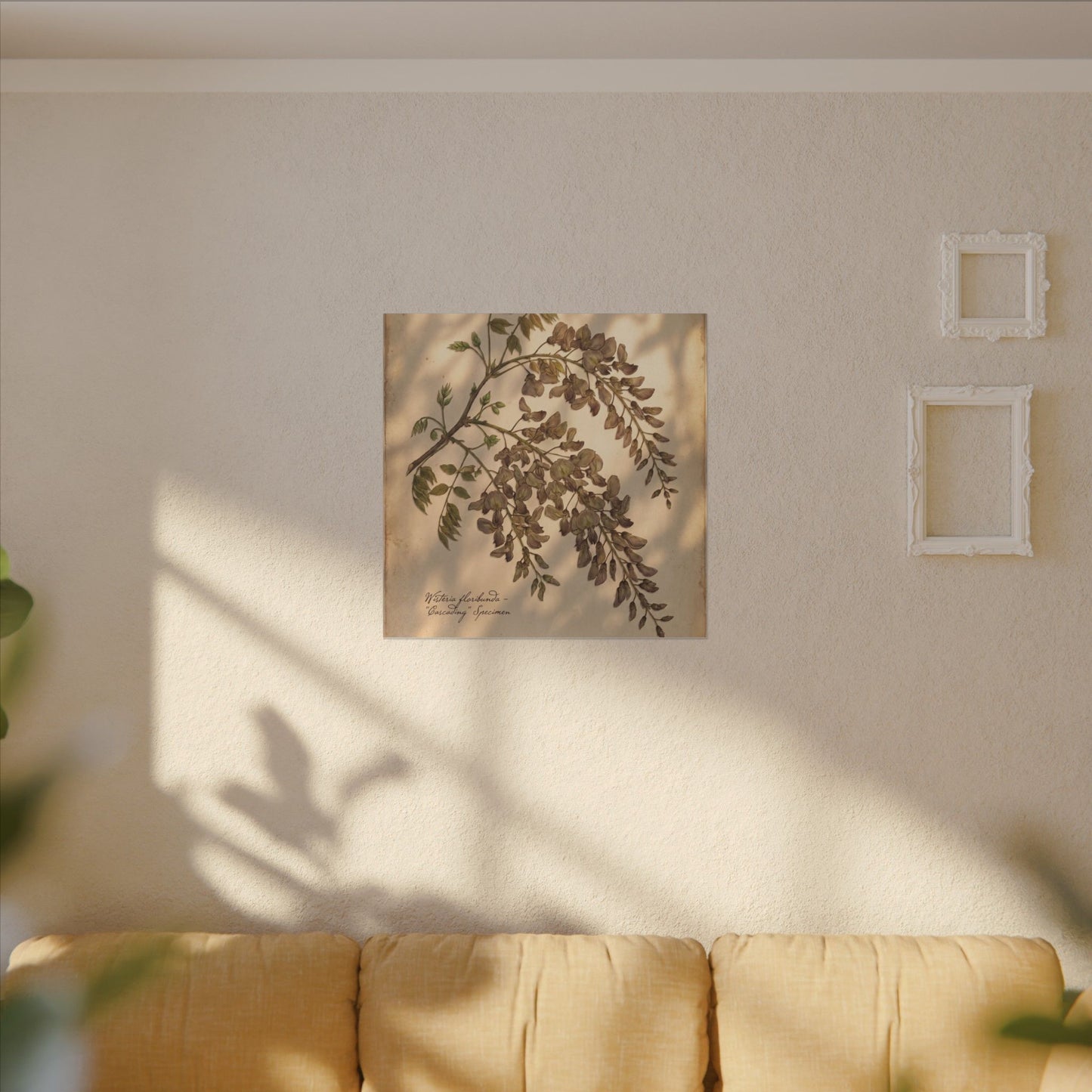 Spring Wisteria Herbarium Canvas Art | Earthy Decor