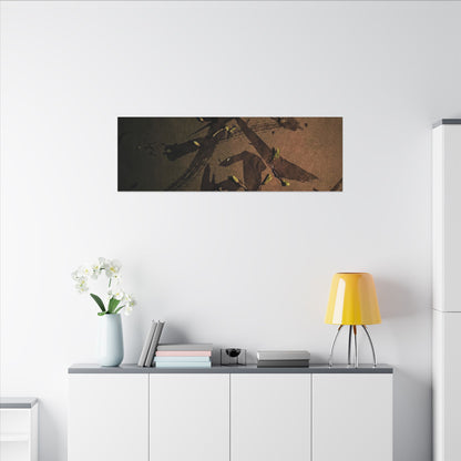 Calligraphy Shadow Zen Canvas Art | Bold Dark Japandi Art