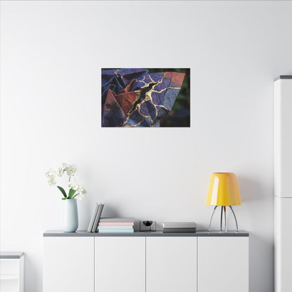 Philosophical Paper Fold Canvas Art - Gold Vein Kintsugi