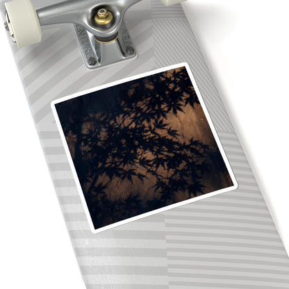 Shadow Play Sticker | Autumn Dark Japandi Shadow Zen Art