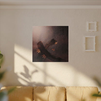 Moody Ink Brushstroke Canvas Art - Moody Minimal Dark Japandi