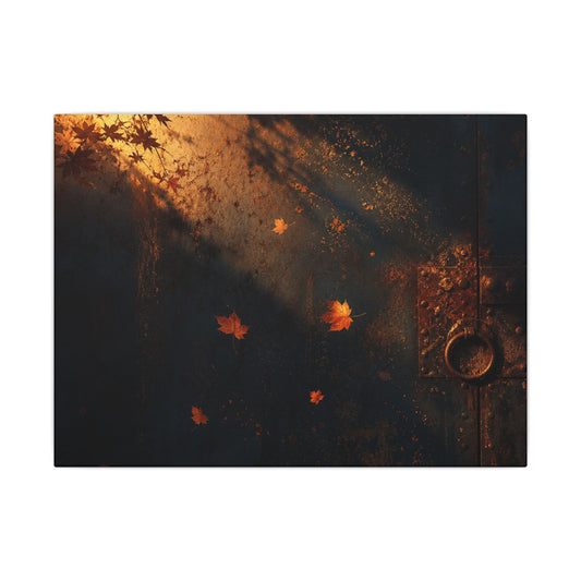 Dark Japandi Rust Patina in Golden Hour | Shadow Zen Canvas Art