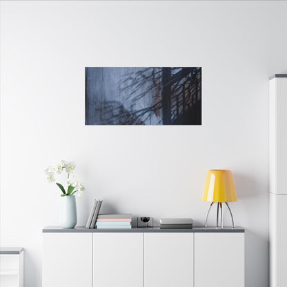 Shadow Play Moody Minimal Canvas Art | Moody Dark Japandi Art