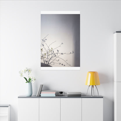 Japandi Shadow Play in Dawn | Japanese Pattern Canvas Art