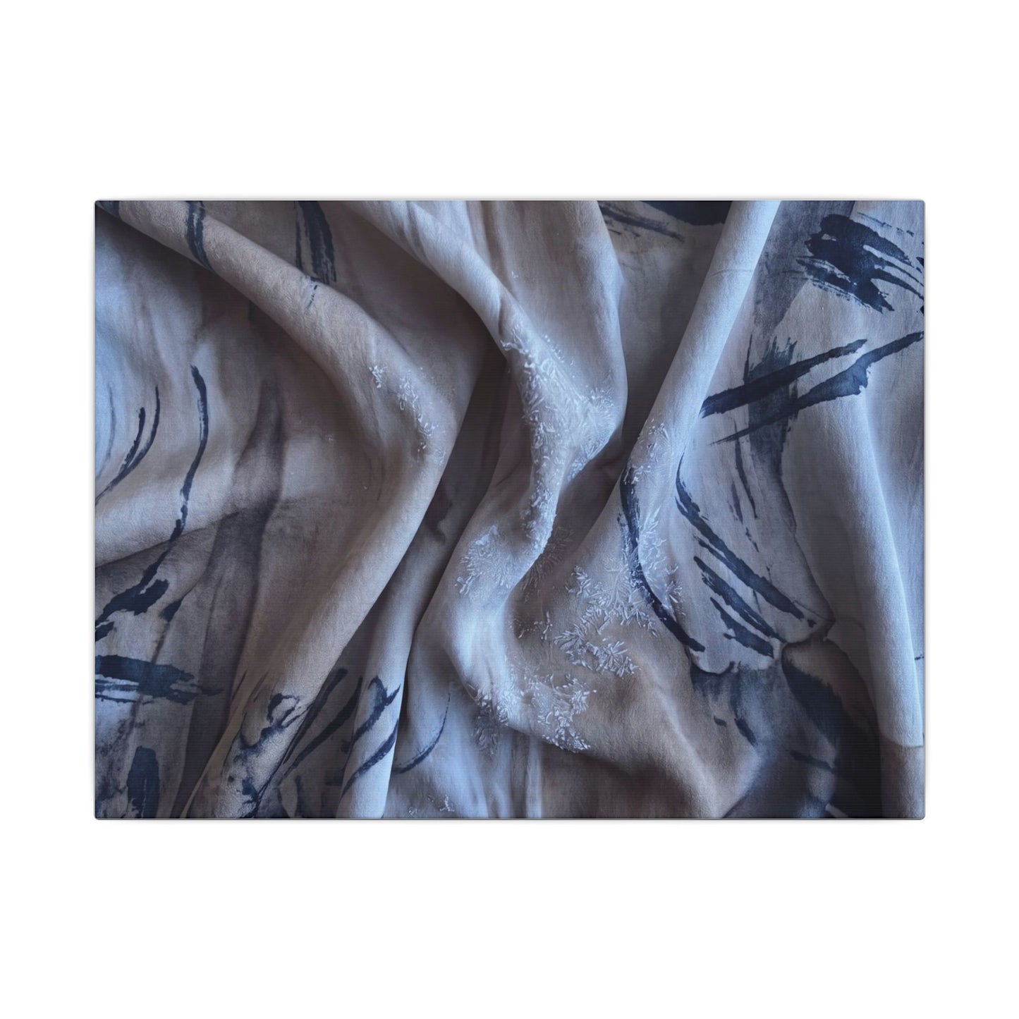 Silk Drape Winter Canvas Art | Japandi Earthy Design Art Print
